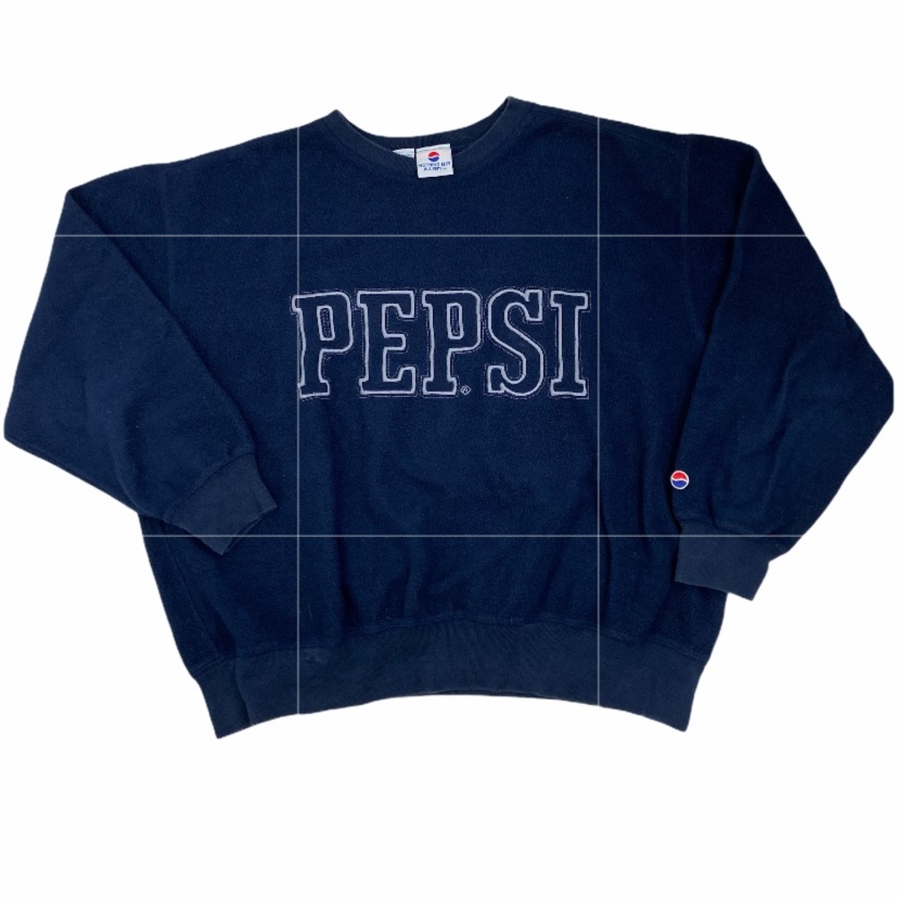 Pepsi logo vintage blue fleece sweatshirt. Size XL